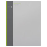 Plain Elegant Modern Simple Green Stripe Letterhead