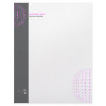 Plain Elegant Modern Simple Pink Dots Customized Letterhead