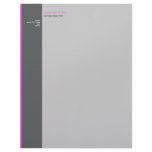 Plain Elegant Modern Simple Pink Stripe Custom Letterhead