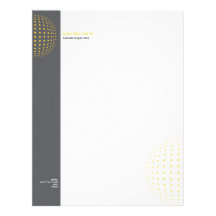 Plain Elegant Modern Simple Yellow Dots Letterhead Template