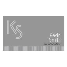 Plain Gray Meteorological Business Card