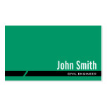 Plain Green Civil Engineer Business Card