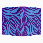 Plain Indigo/Blue Zebra Print Binder