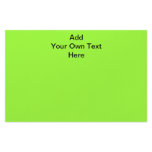 Plain Lime Green with black text. Custom Customized Stationery