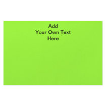 Plain Lime Green with black text. Custom Customized Stationery