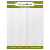 Plain Olive Deluxe Letterhead