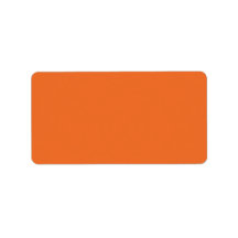 Plain orange background solid colour blank personalized address labels