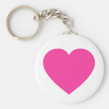 Plain Pink Heart Key Chain