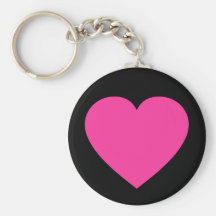 Plain Pink Heart Keychains