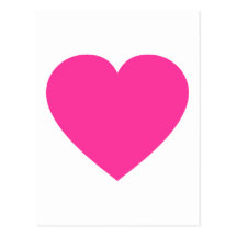 Plain Pink Heart Postcard