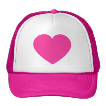 Plain Pink Heart Trucker Hat