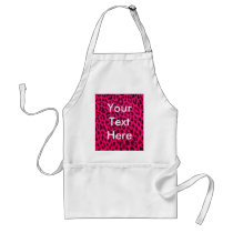 Plain Pink Leopard Print Apron