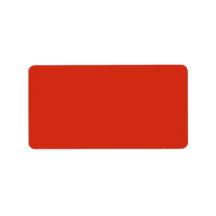 Plain Red Background. Personalized Address Label