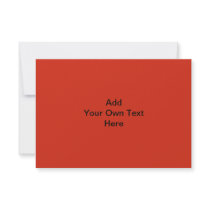 Plain Red with Black Text. Custom Personalized Announcement