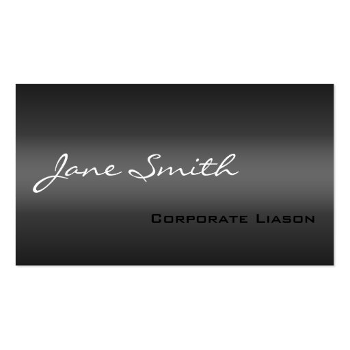 Plain Shades of Grey Professional Business Card