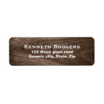 Plain simple black background white text custom custom return address label