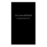Plain & Simple Black Vertical Business Card business cards
