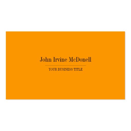 Plain & Simple Golden Yellow Business Card
