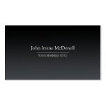 Plain & Simple Gradient Black Business Card business cards