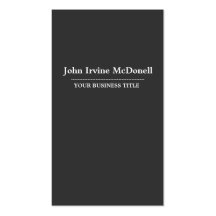 Plain & Simple Grey Vertical Business Card