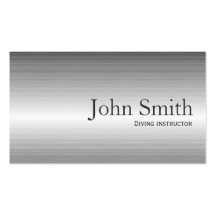 Plain Steel Metal Diving Business Card