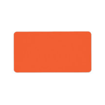 Plain tangerine orange background blank custom address labels