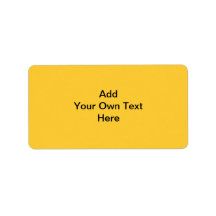 Plain Yellow with black text. Custom Labels