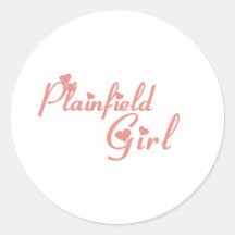 Plainfield Girl tee shirts Round Stickers