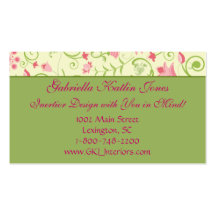 Plaisir floral cartes de visite personnelles