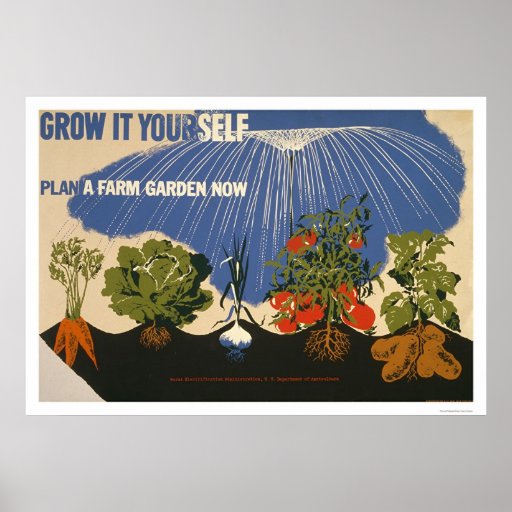 Plan A Farm Garden 1941 WPA Print