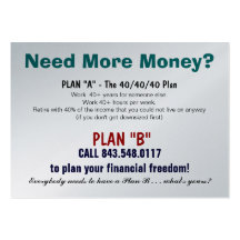 Plan B Sizzle Card Business Card Templates