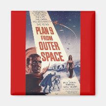 Plan nine from outer space" refrigerator magnet