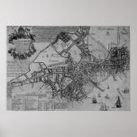 Plan of Boston, New England, 1739 Poster