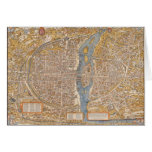 Plan of Paris by Truschet et Hoyau Circa 1550 cards