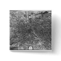 Plan of Paris, known as the 'Plan de Turgot' buttons