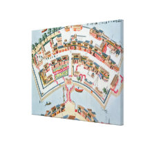 Plan of the Dutch Factory in the Island of Desima canvas prints
