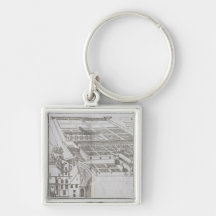 Plan of the enclosed gardens and Chateau de Gaillo Keychain