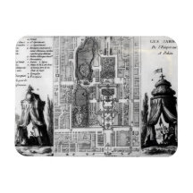 Plan of the Gardens of the Emperor of Peking, from Vinyl Magnets
