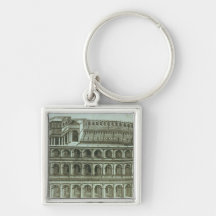 Plan of the Theatre of Marcellus, Rome, 1558 (engr Keychains