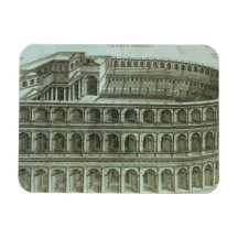 Plan of the Theatre of Marcellus, Rome, 1558 (engr Flexible Magnets