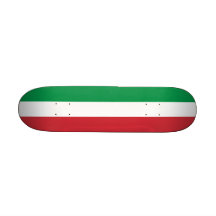 Planche à roulettes avec le drapeau de l'Italie