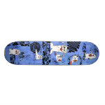 Planche à roulettes bleue de coutume de monstres d