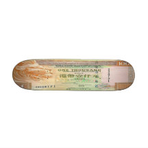 Planche à roulettes de billet d'un dollar de 1.000