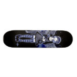 Planche à roulettes gothique bleue d'art d'ange de