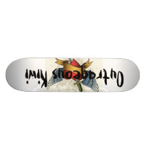 Planche à roulettes indigne de kiwi
