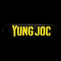 Planche à roulettes jaune de logo de Yung Joc planches à roulettes