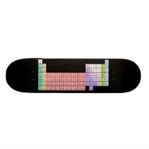 Planche à roulettes noire de Tableau périodique