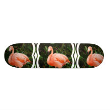 Planche à roulettes rose de flamant
