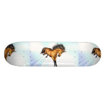 Planche à roulettes s'opposante de licorne