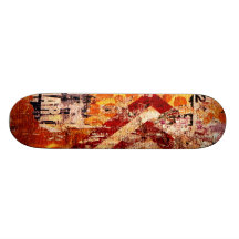 planche à roulettes urbaine de graffiti